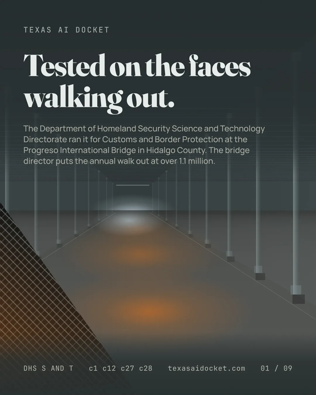 Cover slide, Tested on the faces walking out.