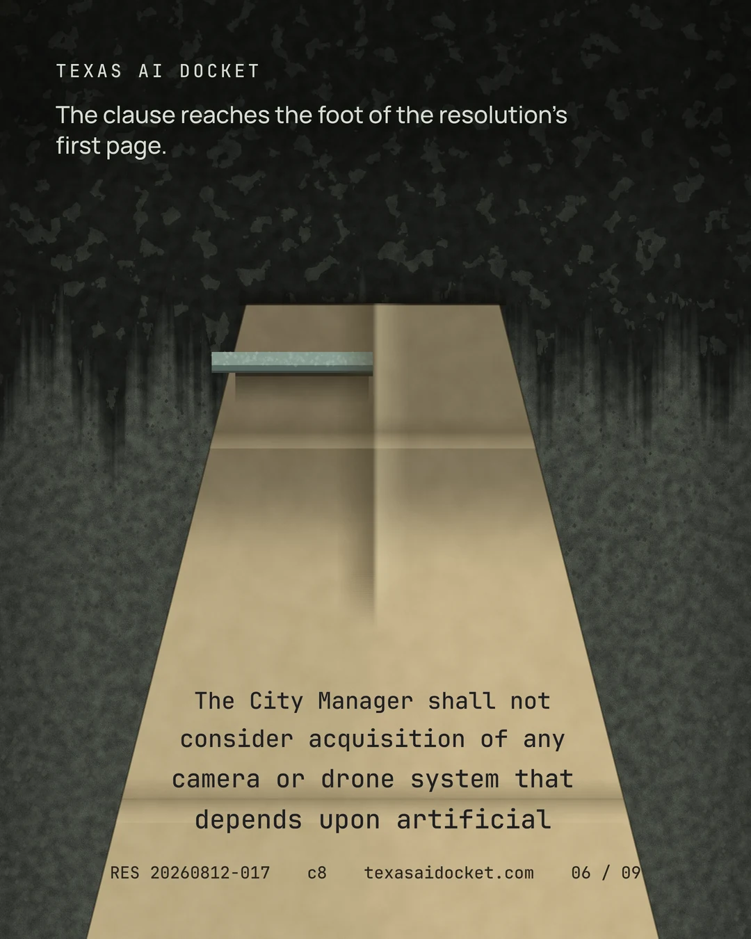 The clause reaches the foot of the resolution's first page.