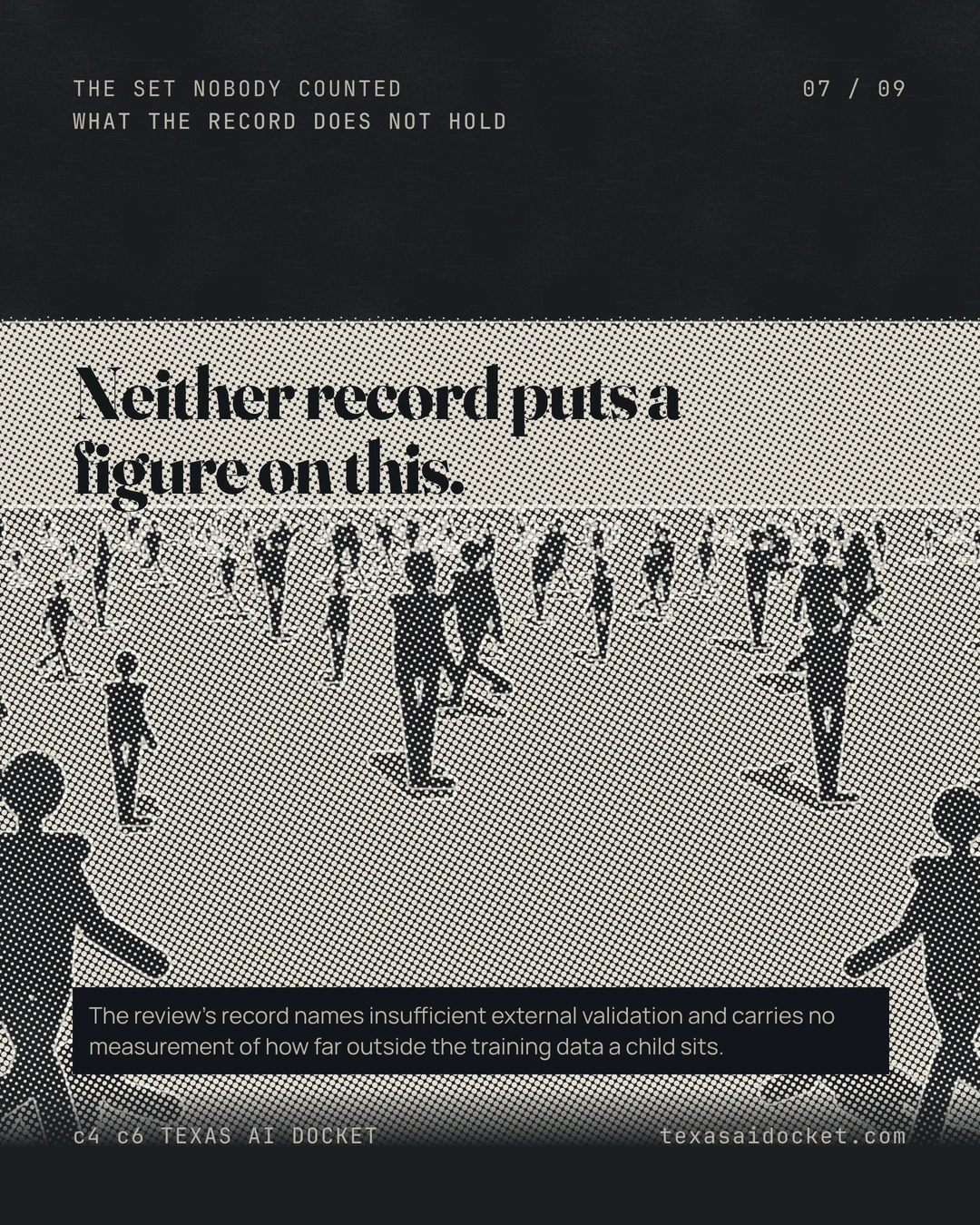 Neither record puts a figure on this. The review's record names insufficient external validation and carries no measurement of how far outside the training data a child sits.
